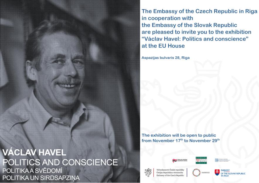  Eiropas Savienības māja no 17. novembra būs apskatāma izstāde "Vāclavs Havels: politika un sirdsapziņa"