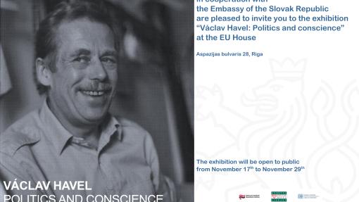  Eiropas Savienības māja no 17. novembra būs apskatāma izstāde "Vāclavs Havels: politika un sirdsapziņa"